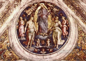 Cristo en su gloria Renacimiento Pietro Perugino Pinturas al óleo